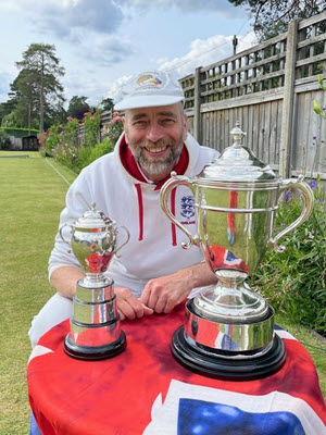 Andy Myers with his trophies