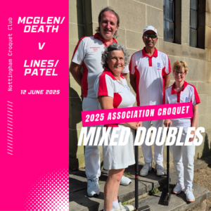 Debbie Lines & Samir Patel take home the Croquet Mixed Doubles Challenge Cups