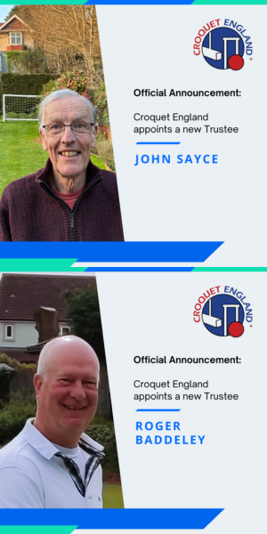 Croquet England welcomes two new Trustees to the Board
